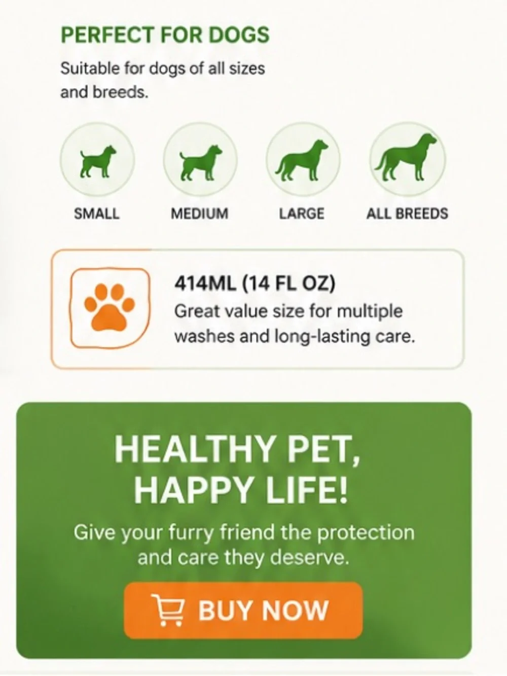 PLANT BASE | PetCare Flea & Tick Shampoo 414ml (14 fl oz) for Dogs | Fresh Sent